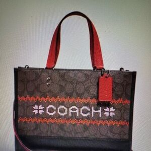 COACH Dempsey Carryall Signature Canvas w/ Fair Isle Graphic